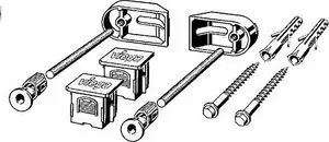 VIEGA Prevista Dry fastening set universal, galvanized/plastic (model 776619)