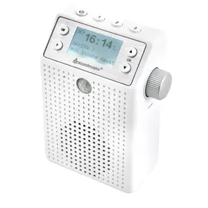 Portable DAB+ radio Soundmaster DAB60WE — Digital tuner, FM/DAB+, 3W RMS, built-in 1200 mAh Li-Ion, splash-proof, white