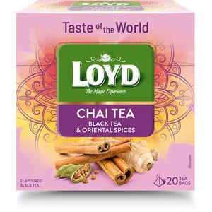 Black Tea Loyd Chai with Cinnamon, Ginger, Cardamom — 20 sachets x 1.8 g