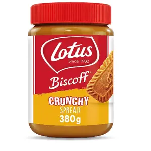 Krēmveida cepumu pasta LOTUS BISCOFF Crunchy 380 g — kraukšķīgā cepumu sviesta pasta