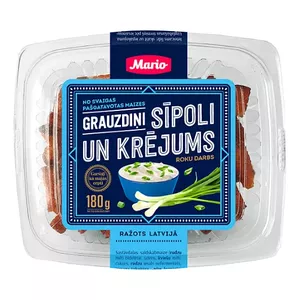 Uzkoda grauzdiņi Mario sīpolu un krēma garša 180 g