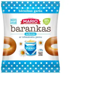 Confectionery barankas Mario 300 g with condensed milk filling