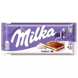 Chocolate bar Milka Yogurt Filling 100 g — milk chocolate with yogurt filling