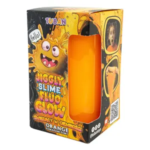 Антистресс-игрушка TUBAN Jiggly Slime Fluo Glow оранжевого цвета