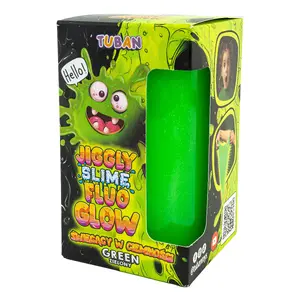 TUBAN Jiggly Slime Fluo Glow Green 430g Anti-Stress Toy