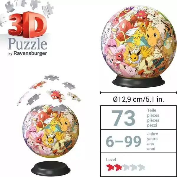 3D Пазл Шар Ravensburger Pokémon Регион Канто Photo 5