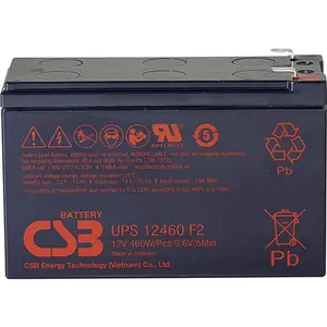 CSB Battery UPS12460F2 12V 9Ah AGM UPS Battery 460W