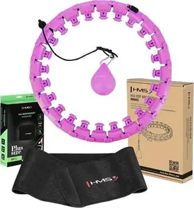 HMS HHW12 Violet Hula Hoop Set with Lugs and Weight – plus-size BR163 Black Belt