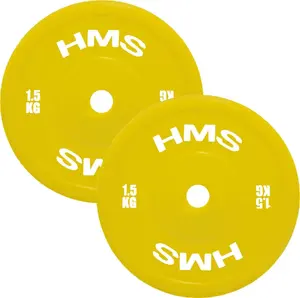 Svarsplate HMS TPP01 dzeltena 2 x 1,5 kg — piemērota stieni un mājas treniņiem