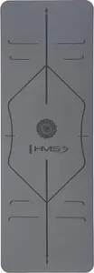 Yoga mat HMS YM10 TPE, gray — non-slip TPE surface