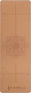 Yoga mat HMS YM11 TPE with cork surface, model YM11 TPE YOGA MAT CORK HMS