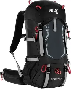 Pārgājienu mugursoma nils extreme NC1993 30L+10 Melna — tilpums 30+10 l, melna