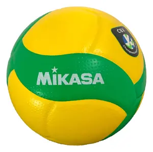 MIKASA volleyball V200W-CEV Indoor — composite microfibre PU, 280 g, green/yellow
