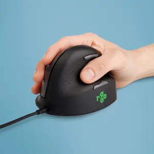 R-Go Tools Ergonomic mouse R-Go HE Break Medium Right-handed Wired Optical Black USB Type-A 2400 DPI 5 Buttons
