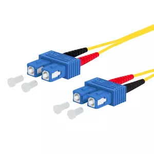 Fibre optic cable METZ CONNECT 151P1EOEO05E SC I-V(ZN) H 0.5 m Yellow