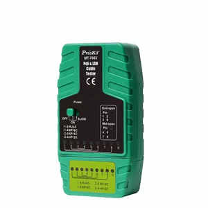 Cable tester Pro'sKit MT-7063 — PoE LAN tester for RJ45 and RJ11 connectors