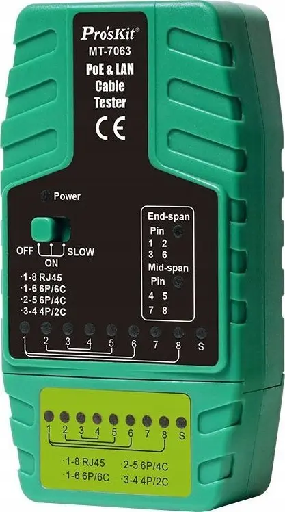 Pro'sKit MT-7063 PoE LAN cable tester Photo 2