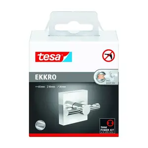 Double Hook Tesa Ekkro 40629 by Tesa — adhesive removable wall hook for hanging items