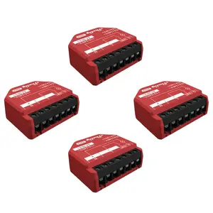 Smart switch Shelly SHELLY_1PM_GEN3_4ER — 4-pack, wireless, 110–240V, plastic housing, 42×16×37 mm