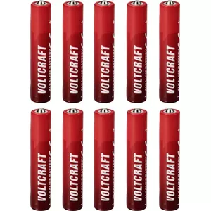 Alkaīna AAAA baterija Voltcraft VC-16108025 1.5V 500mAh — iepakojums 10 gab.