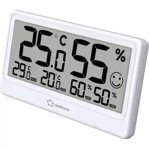 Digital thermometer Renkforce RF-6416470 — white, compact indoor use
