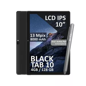 Tablet BLOW BlackTAB10 10.1" 4G LTE, 4 GB RAM, 128 GB, Android 13, IPS 1200×1920, 8000 mAh