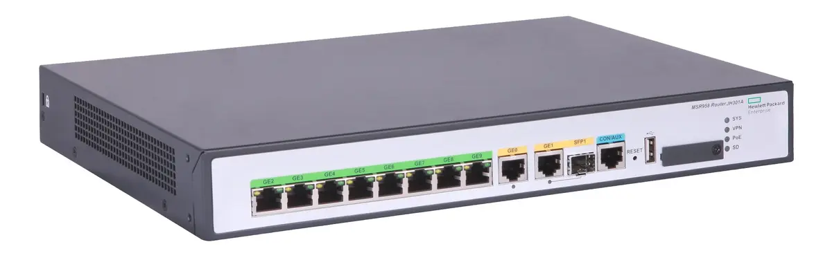 HP Enterprise Comware maršrutētājs MSR958X 10GbE