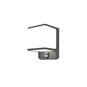 Lutec Doblo LED āra sienas lampa, 11W, IP54, tumši pelēka