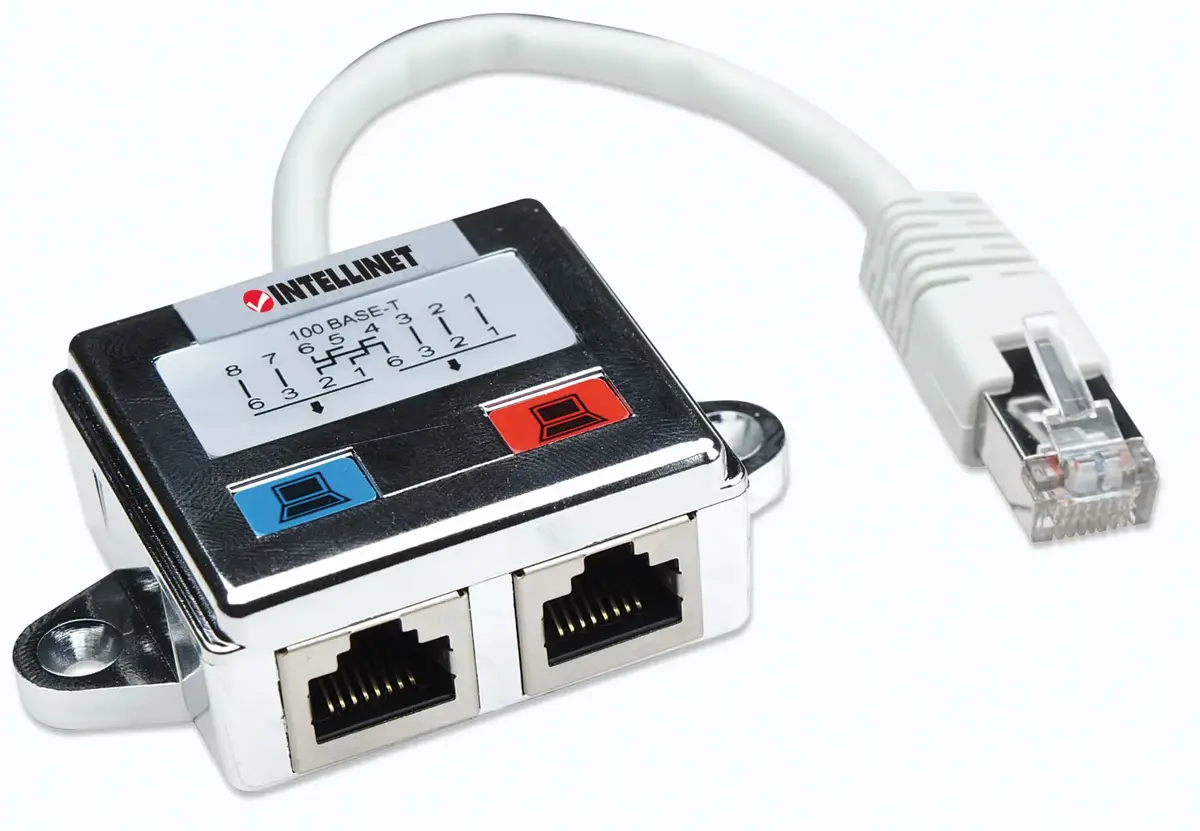 INTELLINET 504195 2-Port Cat5e FTP Distributor Photo 2