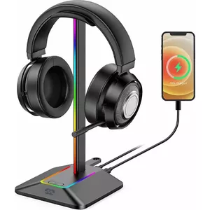 Headphone Stand Mozos D12 with RGB LED lighting