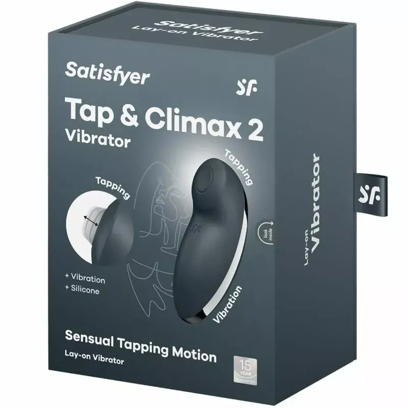Вибратор Satisfyer Tap & Climax 2 — серый, перезаряжаемый Photo 7