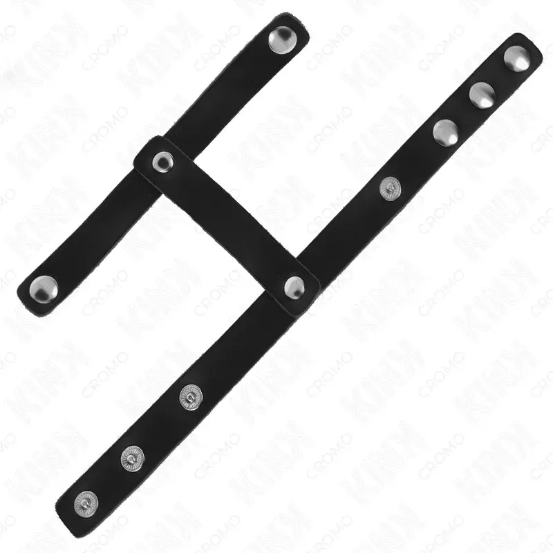 Adjustable Leather Penis Ring KINK RING POWER D-241253 Photo 4