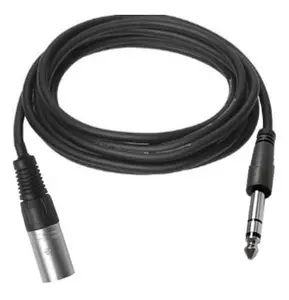 VivoLink PROAUDXLRJACKS1 Audio Cable 1 m Male XLR to Male 6.35mm Black Tinned Copper 22 AWG