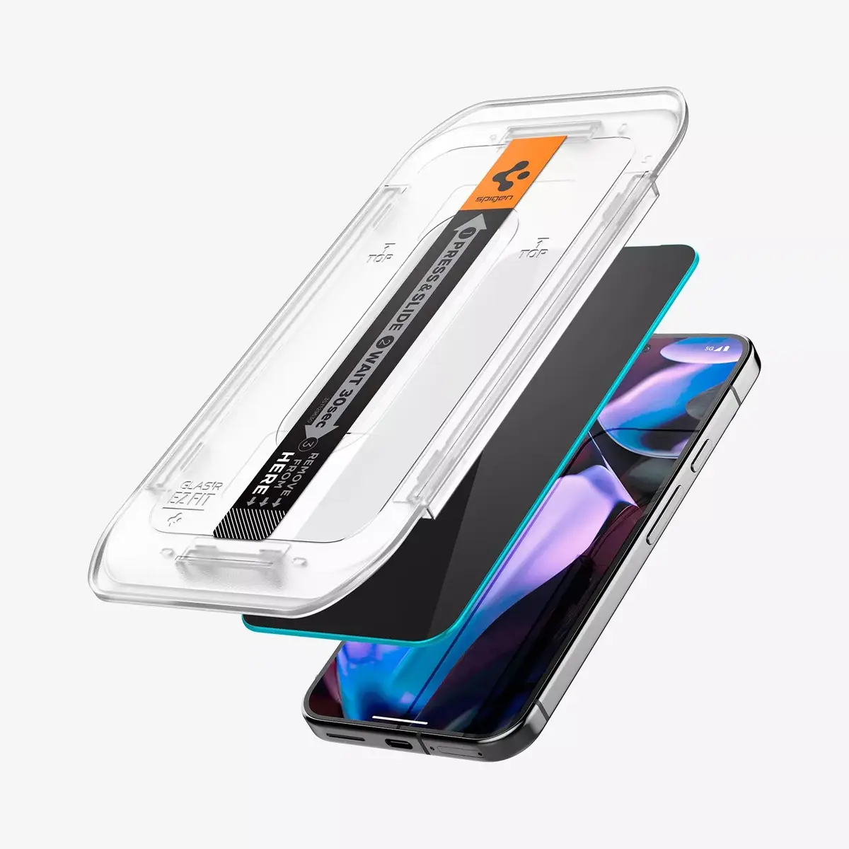 Ekrāna aizsargstikls Spigen GLAS.tR EZ Fit Privacy Pixel 9/9 Pro Photo 3