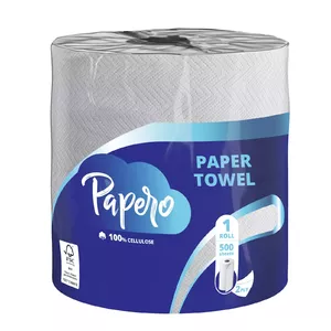 Paper towels Papero 2-ply 90 m (500 sheets) — household roll, absorbent