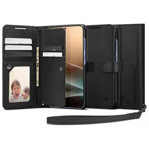 Чехол-книжка Spigen для Samsung Galaxy S25+ чёрный, тонкий дизайн
