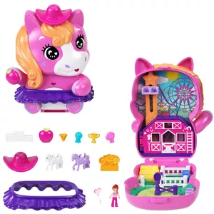 Toy playset MATTEL Polly Pocket Pony Rodeo Compact — animal figure compact, multicolour, for ages 4+