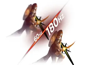 180Hz atsvaidzināšanas ātrums