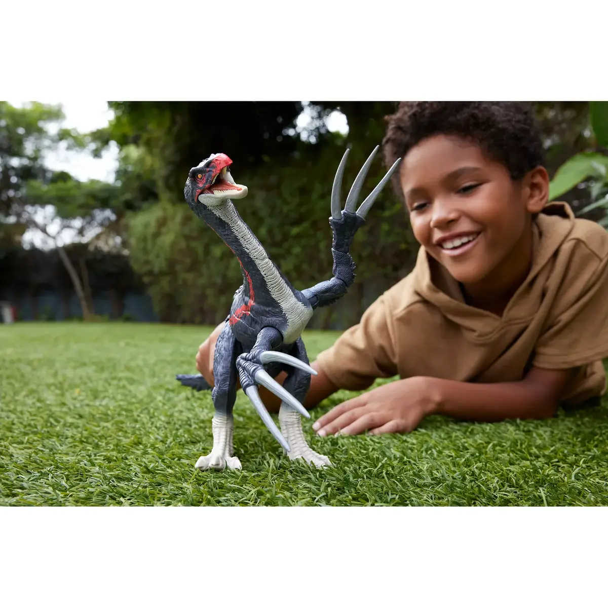 MATTEL Jurassic World SLASH 'N ROAR Therizinosaurus rotaļlieta Photo 2