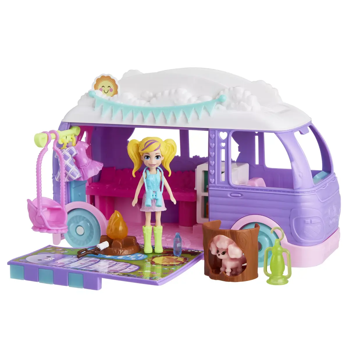 Action/Adventure Mattel Polly Pocket Glamping Camper Van Photo 5
