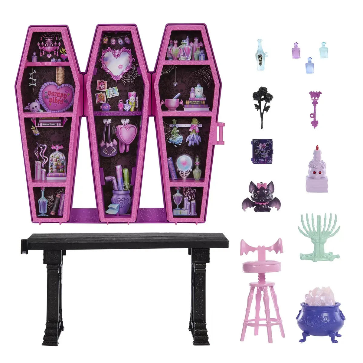 Leļļu spēļu komplekts Mattel Monster High Drakulas noslēpumu zāļu istaba Photo 3