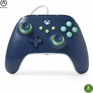 Wired XS Pad controller PowerA in Seafoam Blue for Xbox — compact wired gamepad