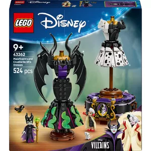 LEGO Disney collectible minifigure outfits set 43262 — Maleficent & Cruella de Vil, 524 pieces, 2 minifigures