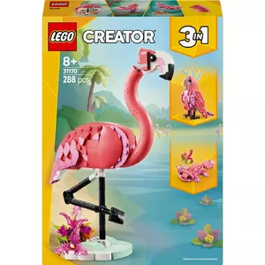 LEGO Creator 3-in-1 Pink Flamingo 31170 buildable model set, 288 pieces, height 230 mm, recommended age 8+