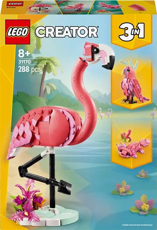 LEGO Creator 3‑v‑1 Rozā flamingo 31170