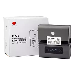 Phomemo M221 pārnēsājamais uzlīmju printeris (pelēk-melns)