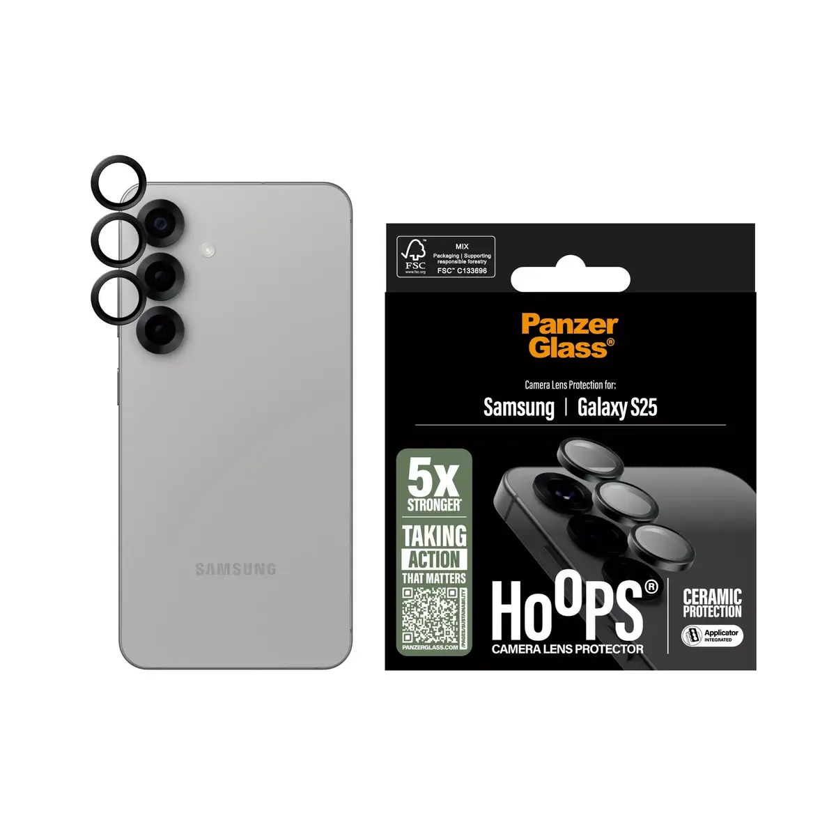 Защитное стекло для камеры PanzerGlass Hoops Samsung Galaxy S25 Photo 2