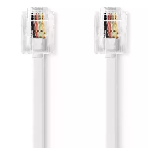 Телефонный кабель Nedis TCGL90200WT20 RJ-11 RJ-11 2 м Белый