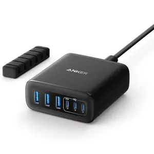 Anker GaN Universal Black AC Indoor Charger 3 USB 2.0 3 USB Type-C