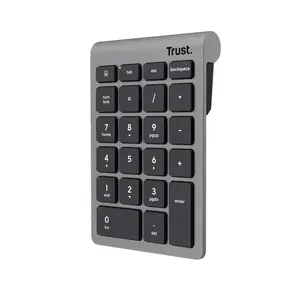 Numeric keypad TRUST Xalas 22-key RF Wireless scissor switch for Laptop/PC, Silver, 94 g